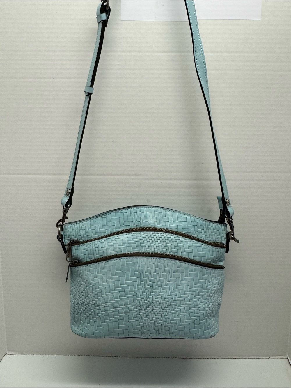 Patricia Nash Lorraine Leather Triple-Zip Crossbody Bag